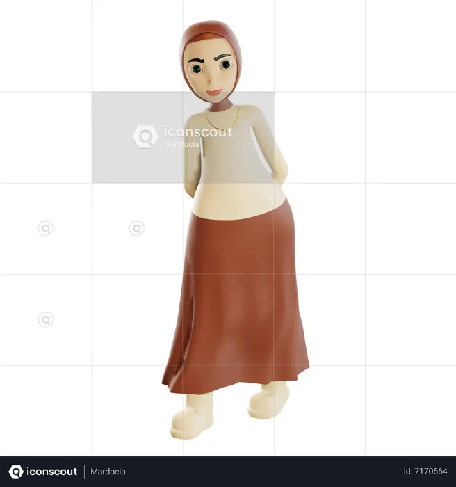 Hijab female  3D Icon