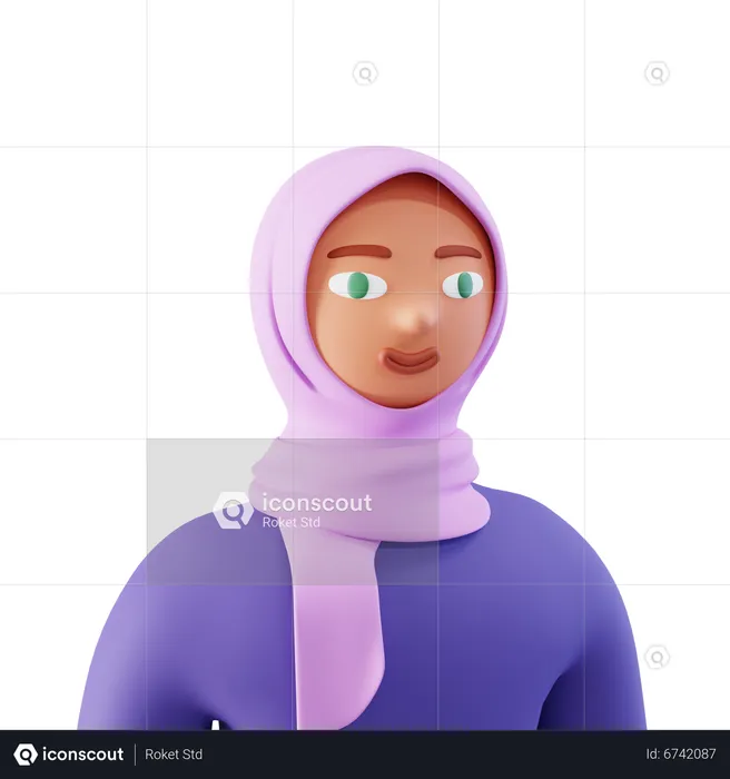 Femme hijab  3D Icon