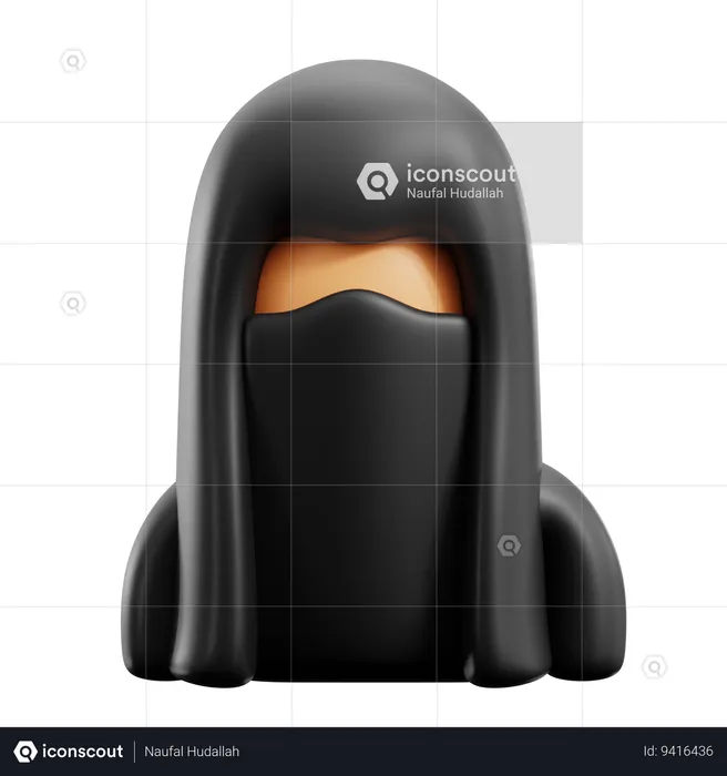 Hijab Woman  3D Icon