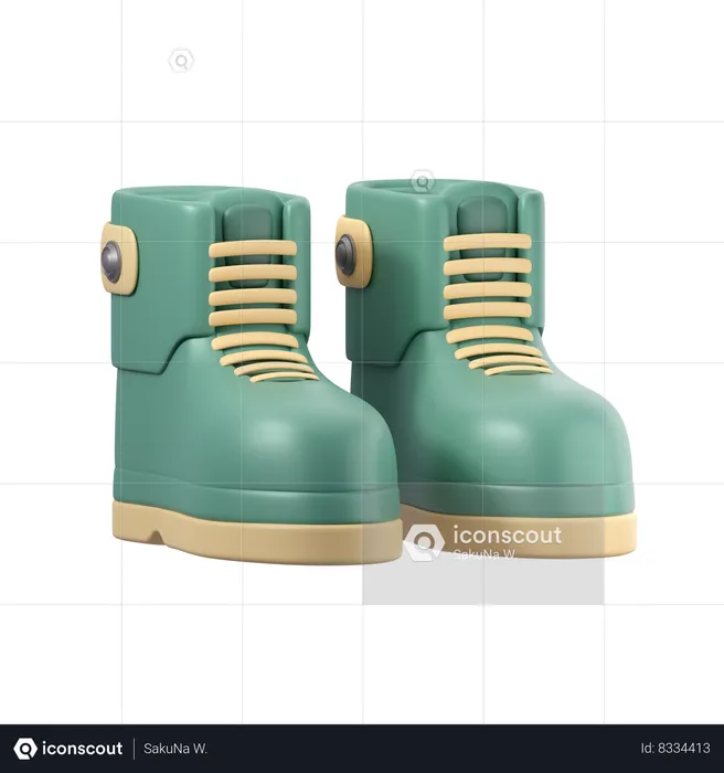 Hiking Shoes  3D Icon