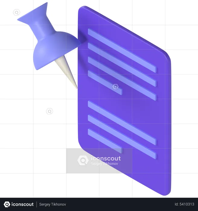 Bekanntmachungsdokument  3D Icon