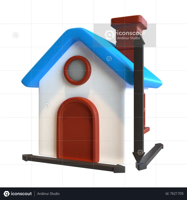 Hipoteca  3D Icon
