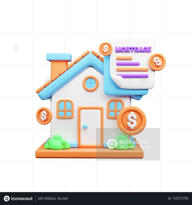 Hipoteca de la casa  3D Icon