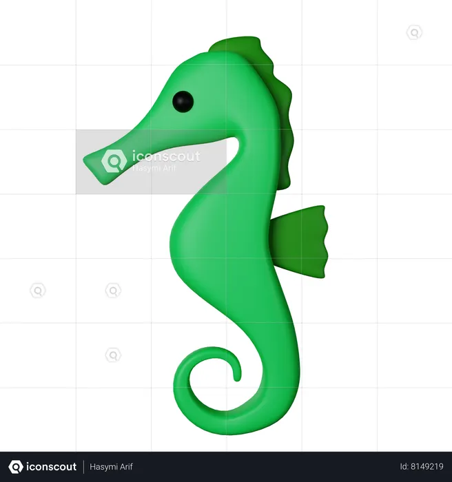 Hippocampe  3D Icon