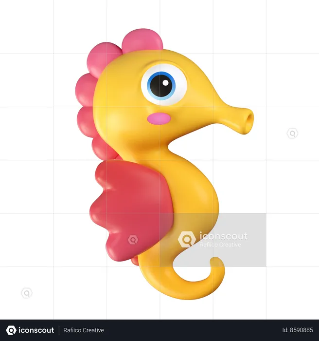 Hippocampe  3D Icon