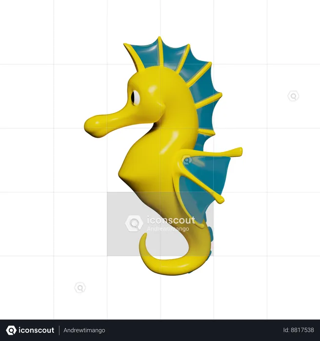 Hippocampe  3D Icon