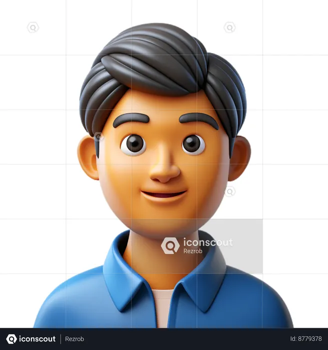 Hispanic Latino Man Avatar  3D Icon