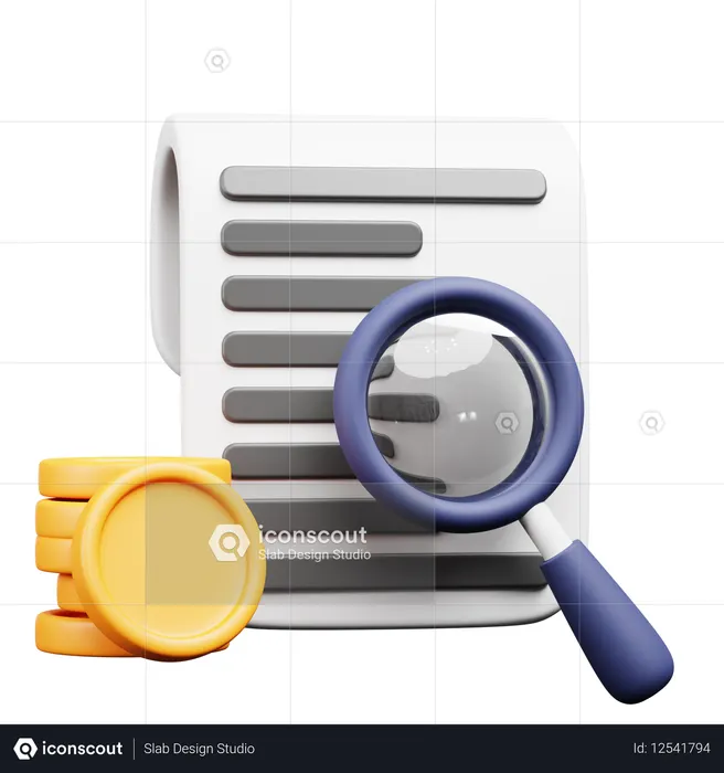 Histórico de transações  3D Icon