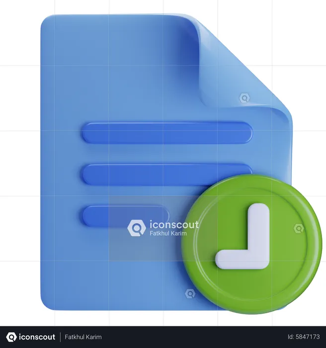 Histórico de arquivos  3D Icon