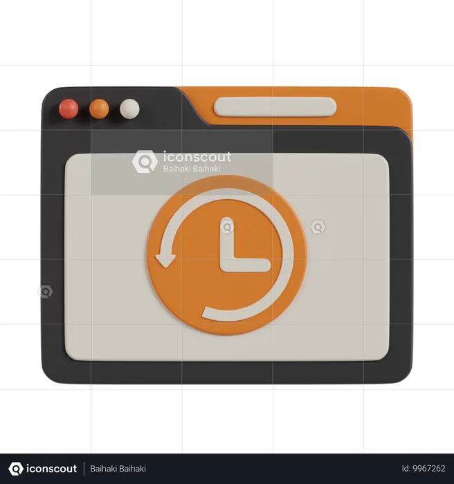 Histórico do navegador  3D Icon