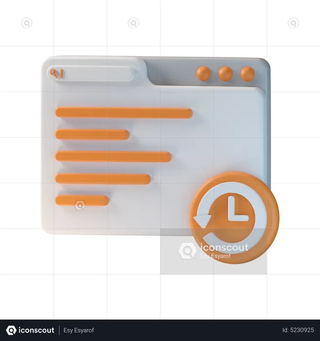 Histórico do navegador  3D Icon