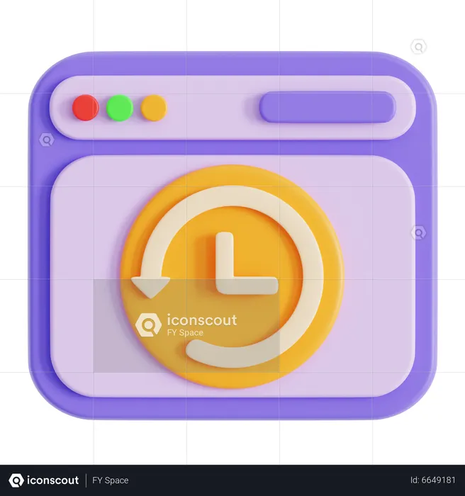 Histórico do navegador  3D Icon