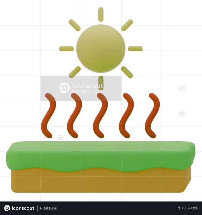 Hitzewelle  3D Icon