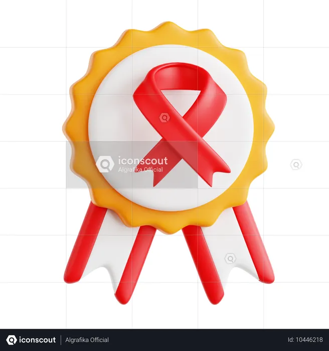 Hiv Ribbon  3D Icon