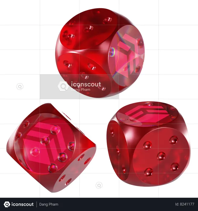 Dados de vidrio de colmena cripto  3D Icon