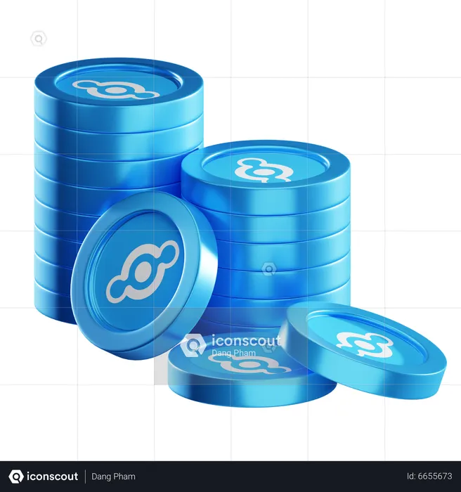 Hnt Coin Stacks  3D Icon