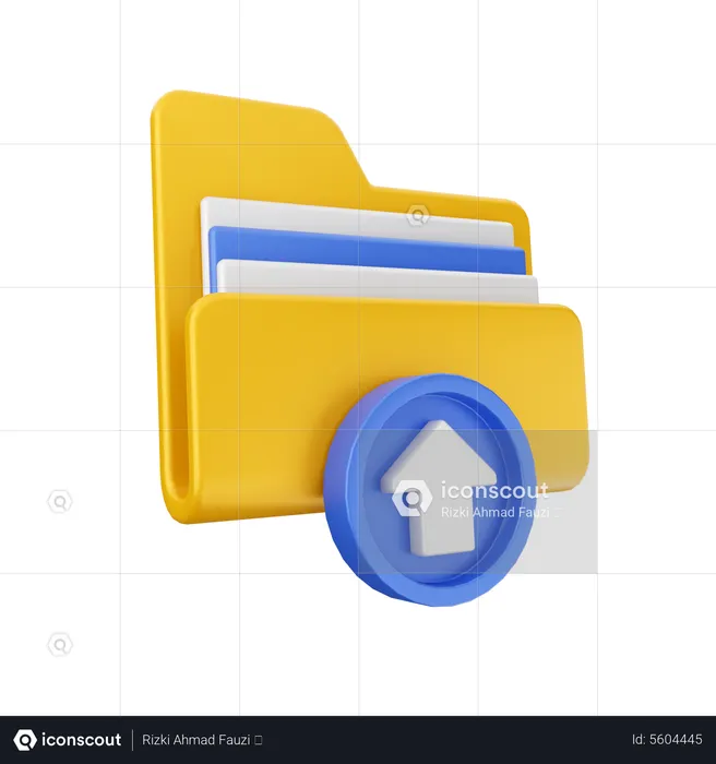 Ordner hochladen  3D Icon