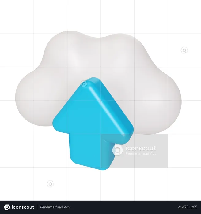 In die Cloud hochladen  3D Illustration