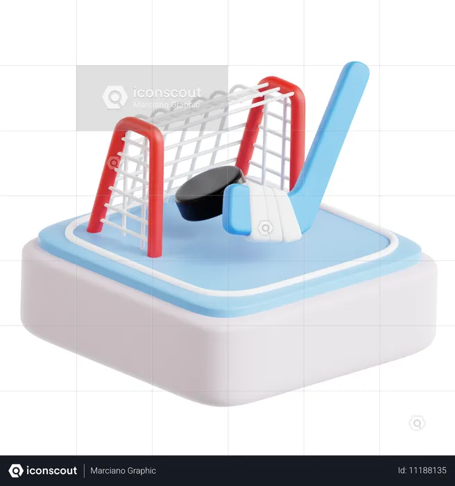 Hockey  3D Icon