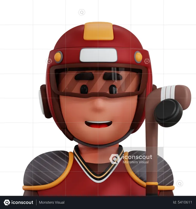 Hockey Player  3D Icon