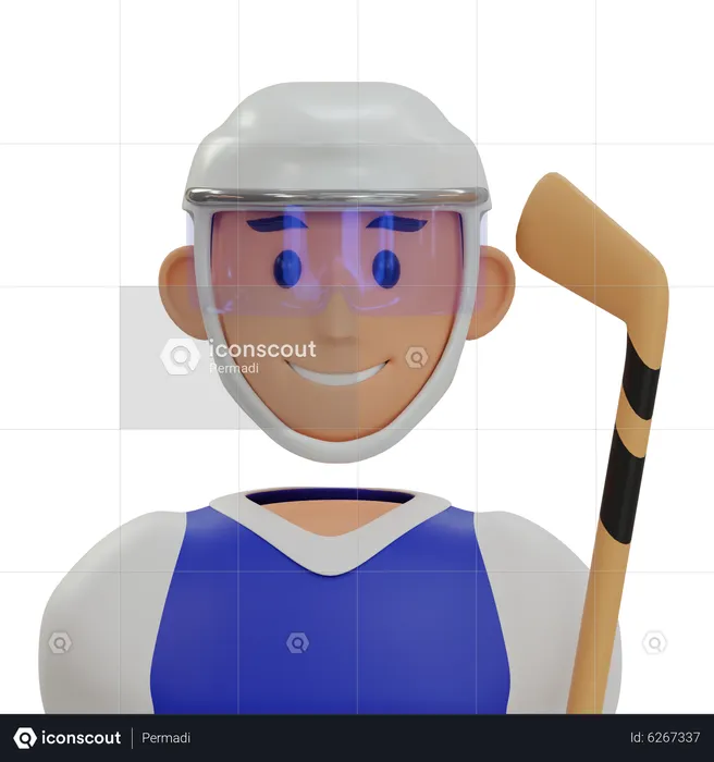 Hockey Player  3D Icon