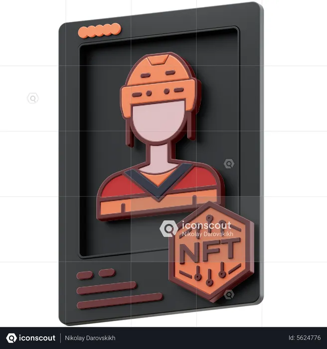 Hockey Player NFT  3D Icon