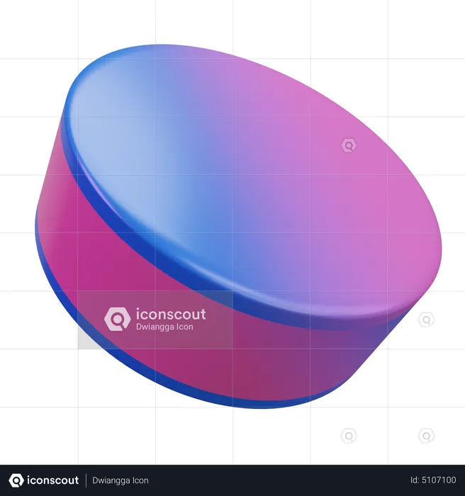 Hockey-Puck  3D Icon