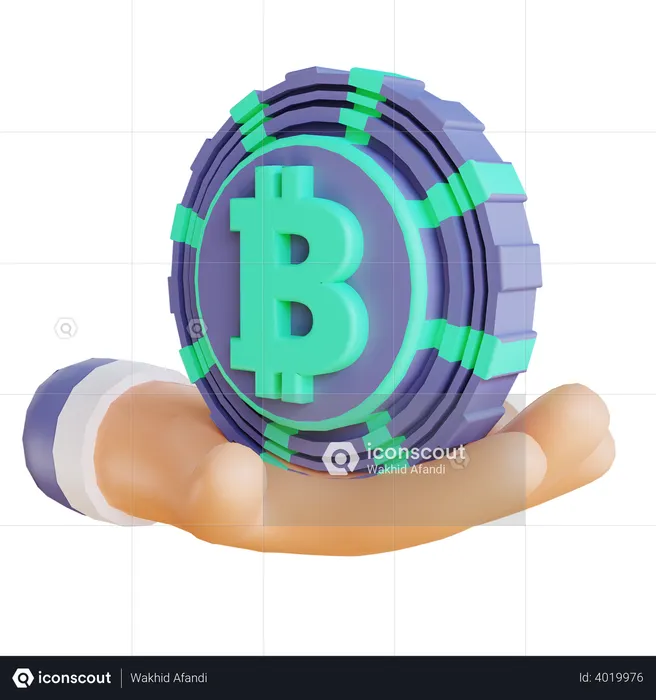 Hodl bitcoin  3D Illustration