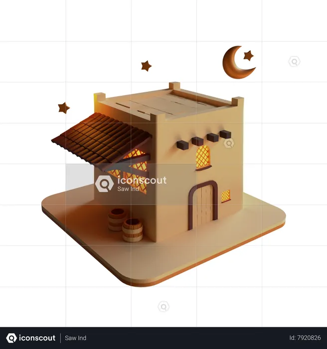 Hogar islámico  3D Icon