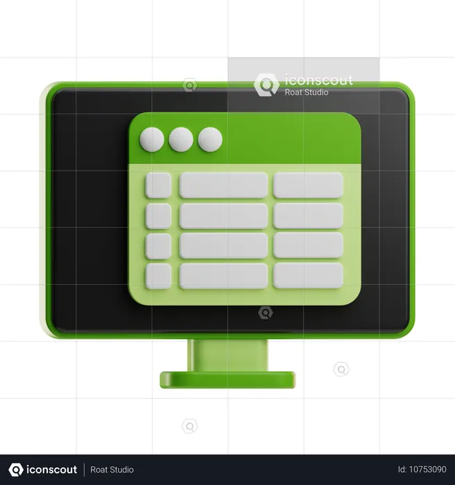 Hoja de cálculo  3D Icon