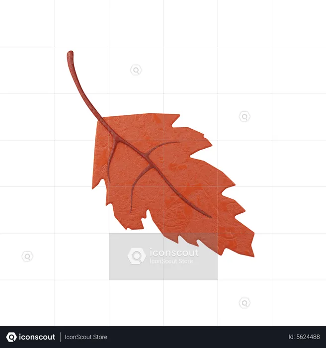 Hoja de otoño  3D Icon