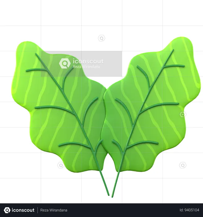 Hoja verde  3D Icon