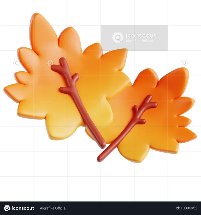 Hojas de otoño  3D Icon