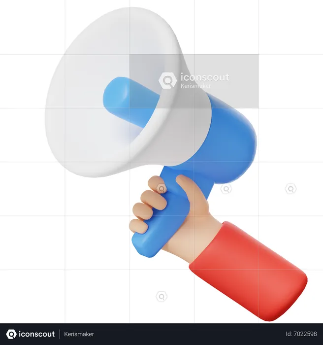 Hold Megaphone  3D Icon