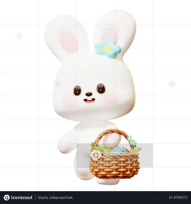 Holding Basket  3D Icon