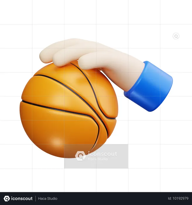 Tenir un ballon de basket  3D Icon