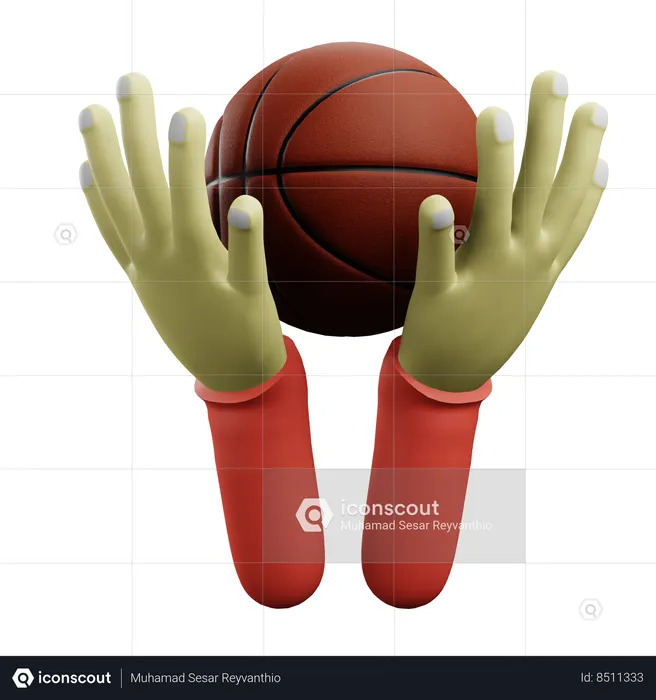 Holding Basketball  3D Icon