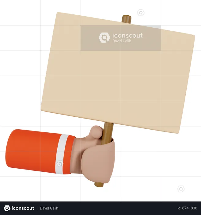 Holding Board  3D Icon
