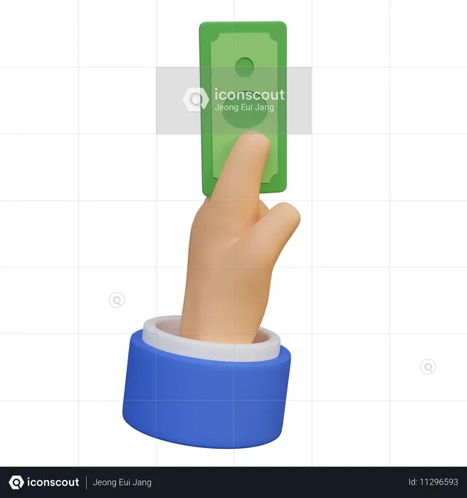 Holding Cash  3D Icon