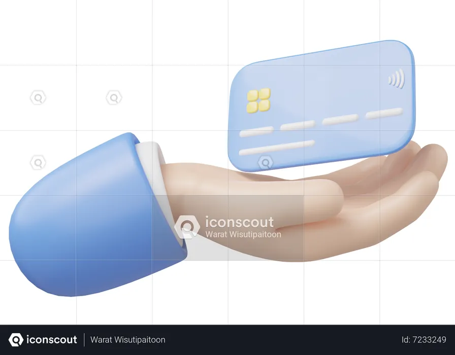 Holding Credit Card  3D Icon