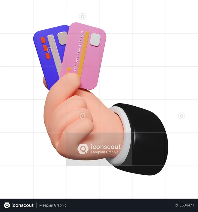 Holding Credit Card  3D Icon