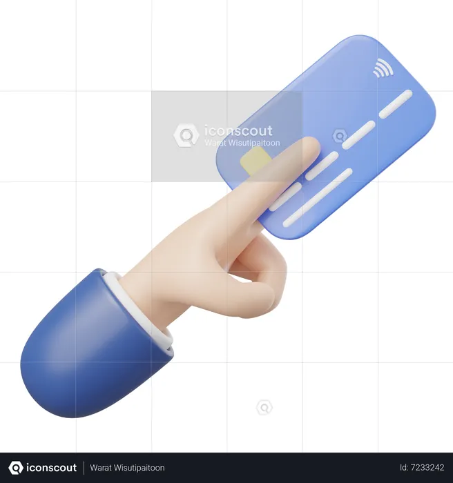 Holding Credit Card  3D Icon