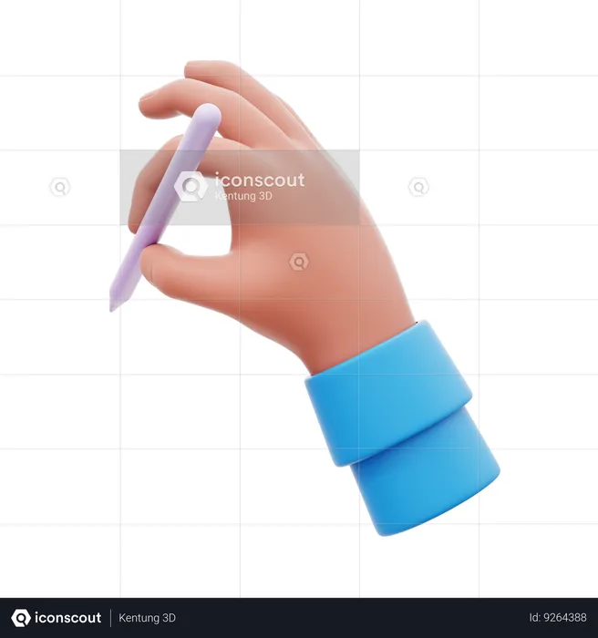 Holding Drawing Pen Emoji 3D Icon