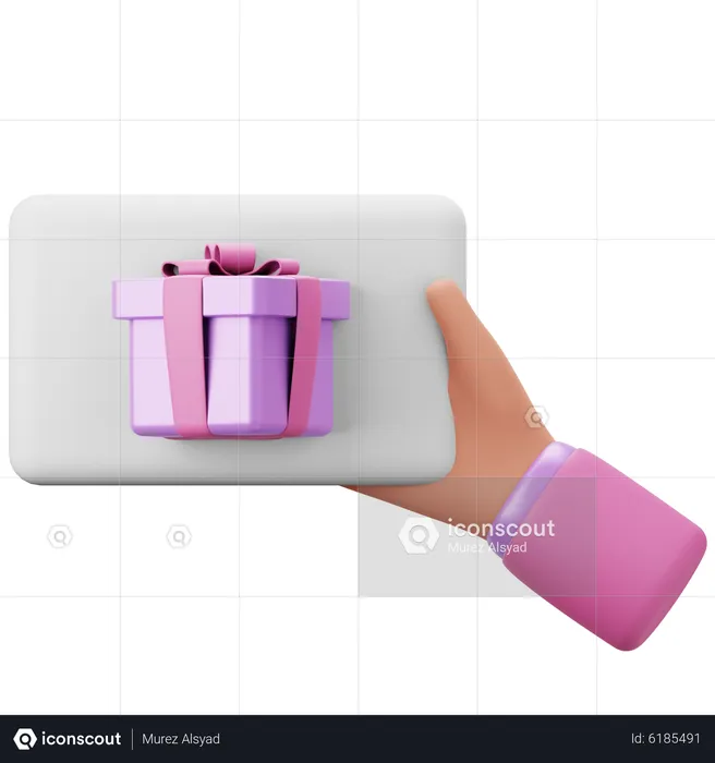 Holding Gift  3D Icon
