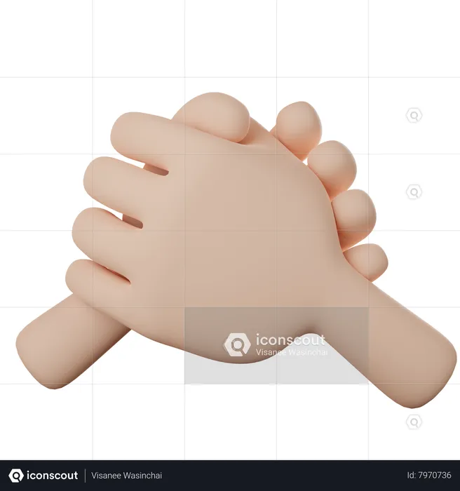 Holding Hands  3D Icon