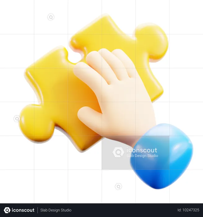 Holding Jigsaw  3D Icon