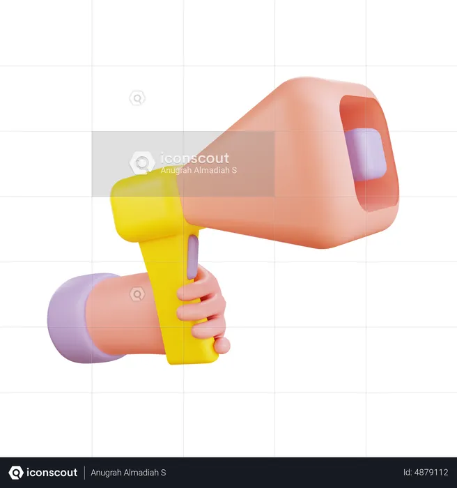 Holding Megaphone  3D Icon