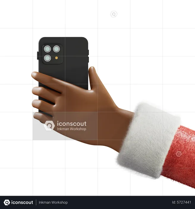 Holding Mobile  3D Icon