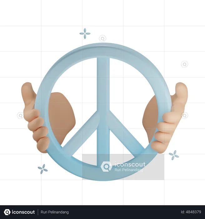 Holding Peace  3D Icon