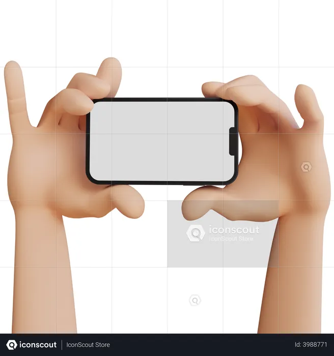 Holding Phone  3D Icon